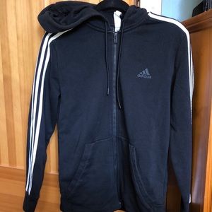 Black adidas zip up!!